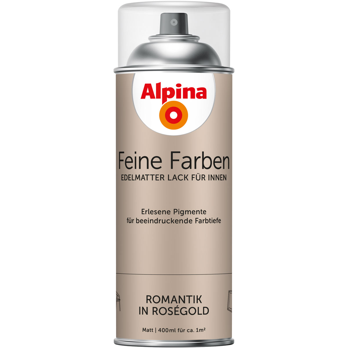 Alpina Buntlack Feine Farben Sprühlack Romantik in Roségold 400ml