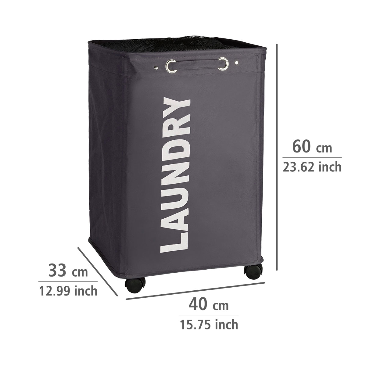 Wenko Wäschesammler Quadro grau 79 l Bild 3