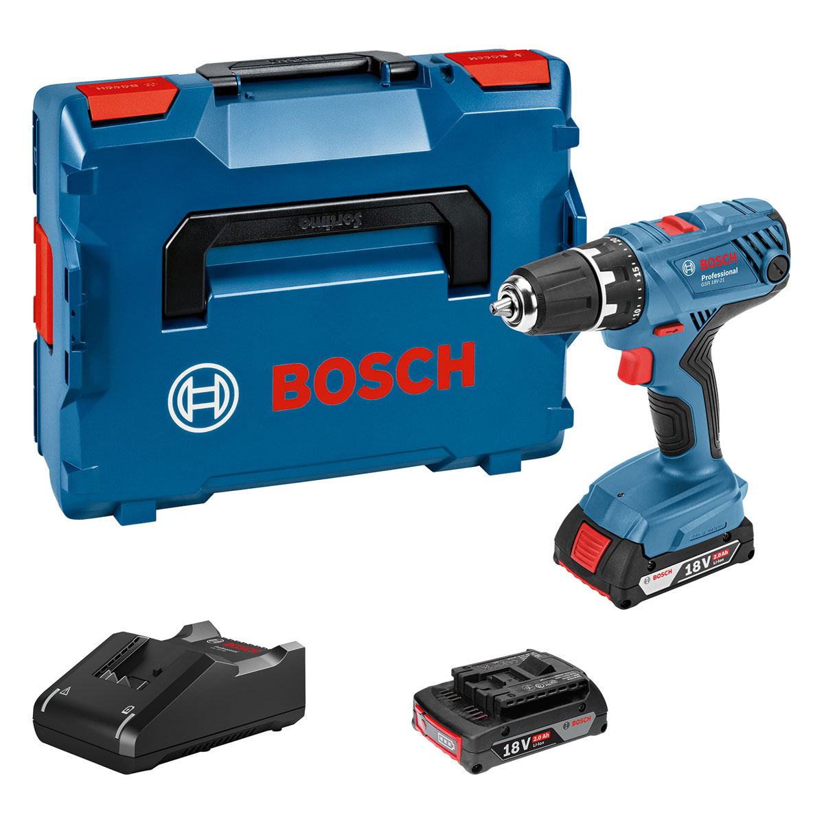 Bosch Professional   Akku-Bohrschrauber-Set GSR 18V-21