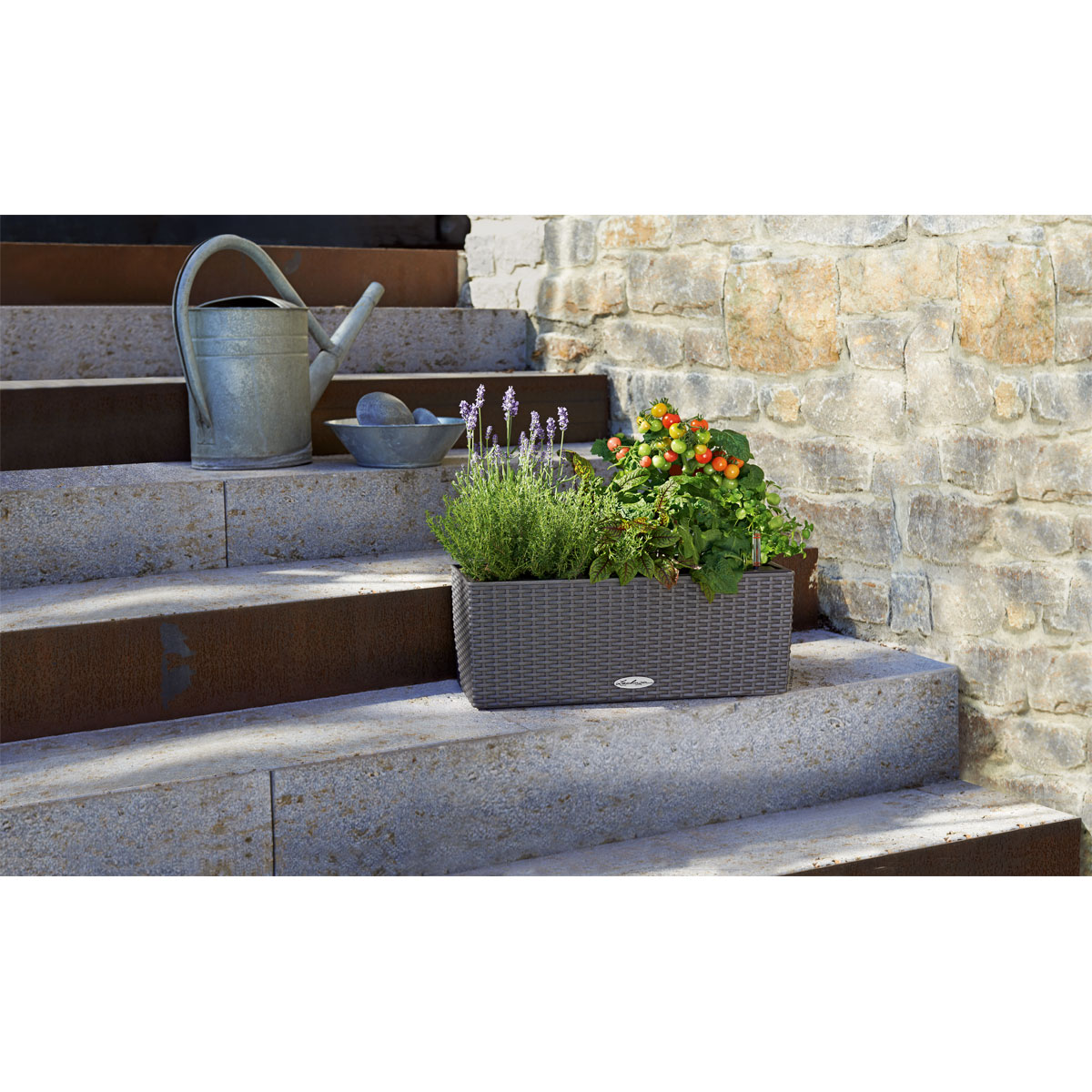 LECHUZA Blumenkasten Balconera Cottage 50 granit Bild 3