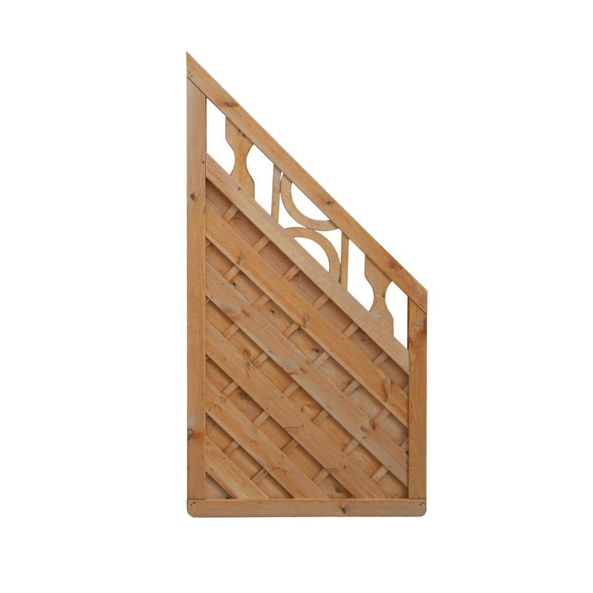 Anschlusszaun Ornament geölt 90 x 180/90 cm Bild 1