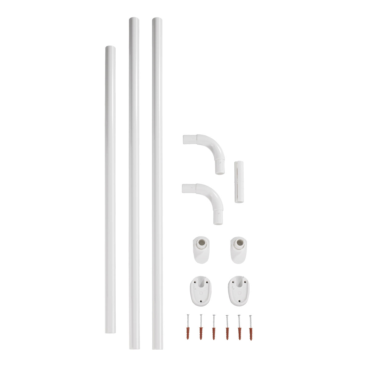 Wenko  Winkelstange Universal extra stark Weiß variabel 25 mm Bild 1