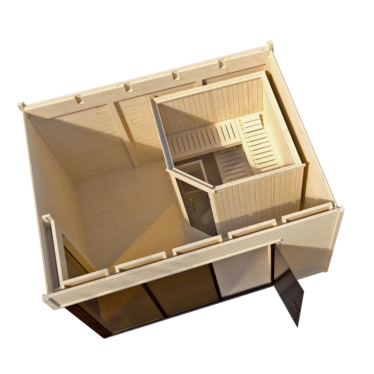 Weka  Massivholz-Sauna Valida Größe 4 Sparset 9,0 kW K inkl integrierter Steuerung Bild 7