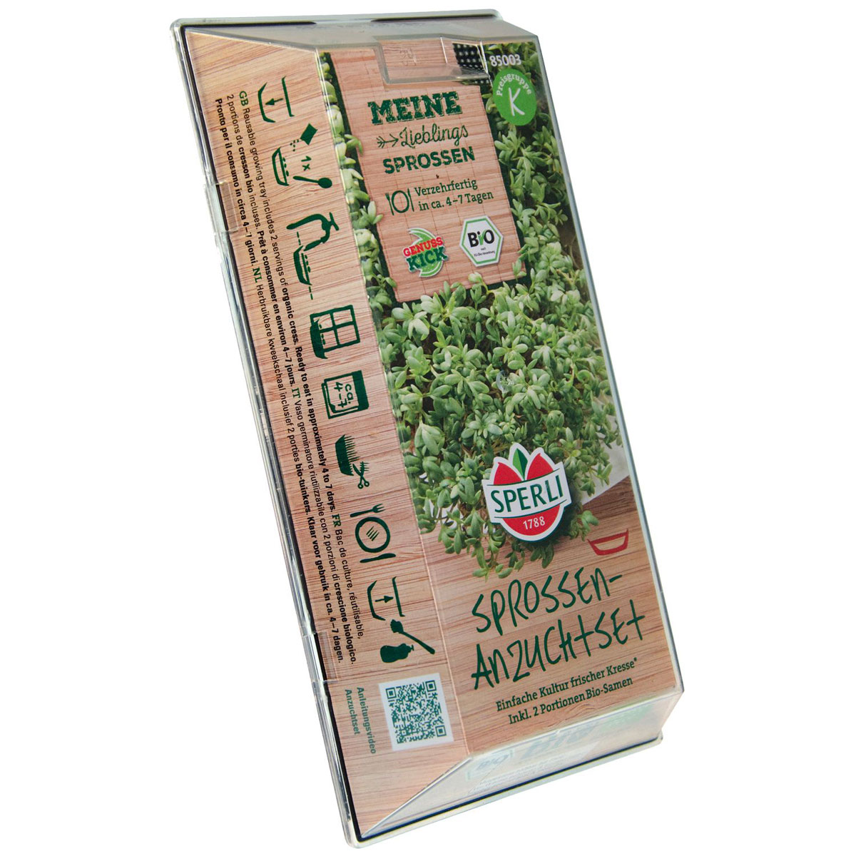 Sprossen-Anzuchtset Kresse inkl 2 Portionen Bio-Saatgut Sprossen-Anzuchtset Kresse inkl 2 Portionen Bio-Saatgut