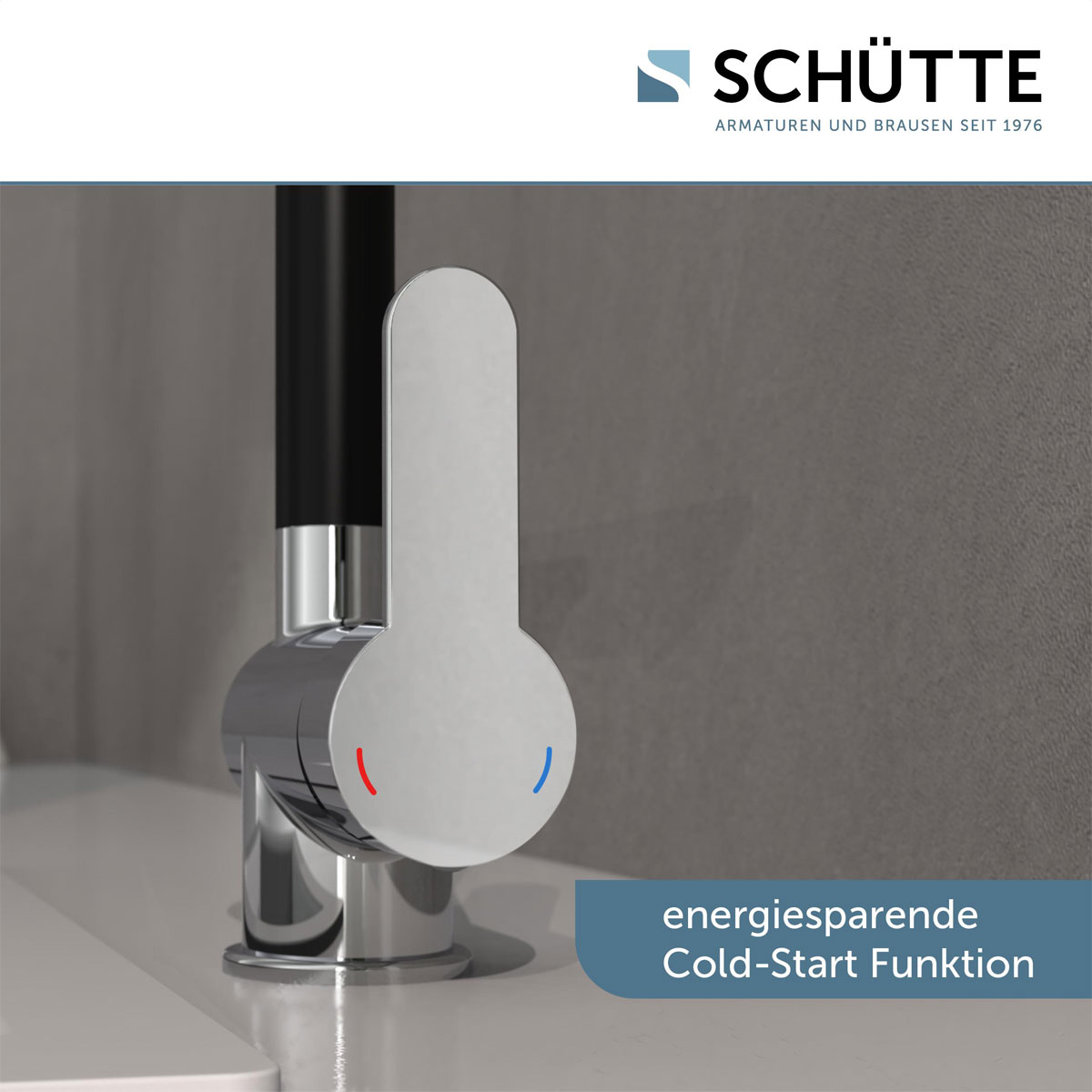 Schütte Schwenkbare Küchenarmatur Rio chrom schwarz matt Bild 8