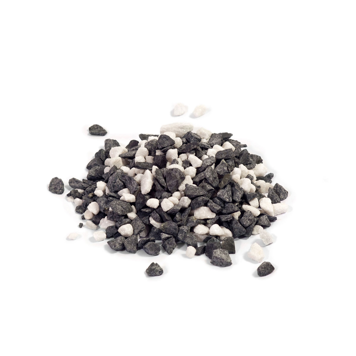 Gartensplitt schwarz-weiß 8/16 25 kg