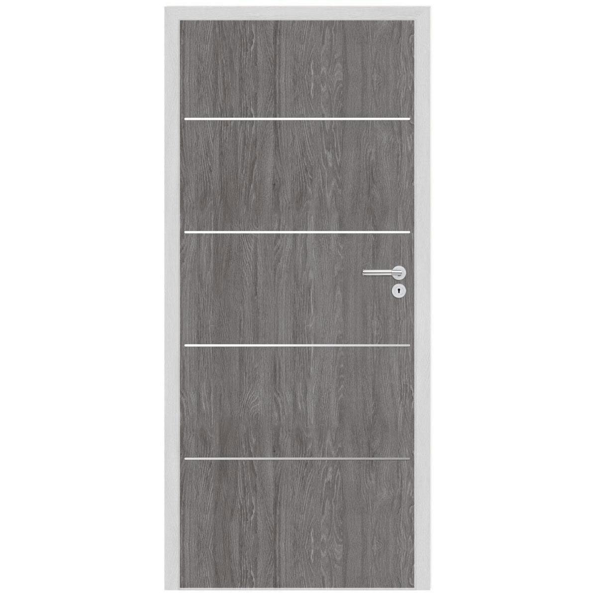 Classen CPL-Zimmertür Discovery Eiche Grigio Anschlag rechts 198,5 x 61 cm