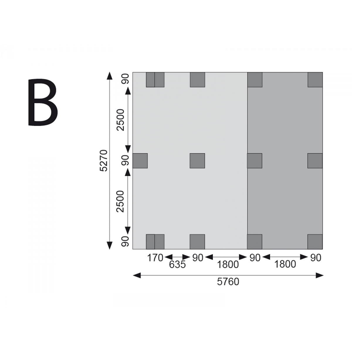 Karibu Doppelcarport Eco 2 Variante C inkl zwei Einfahrtsbögen Bild 2