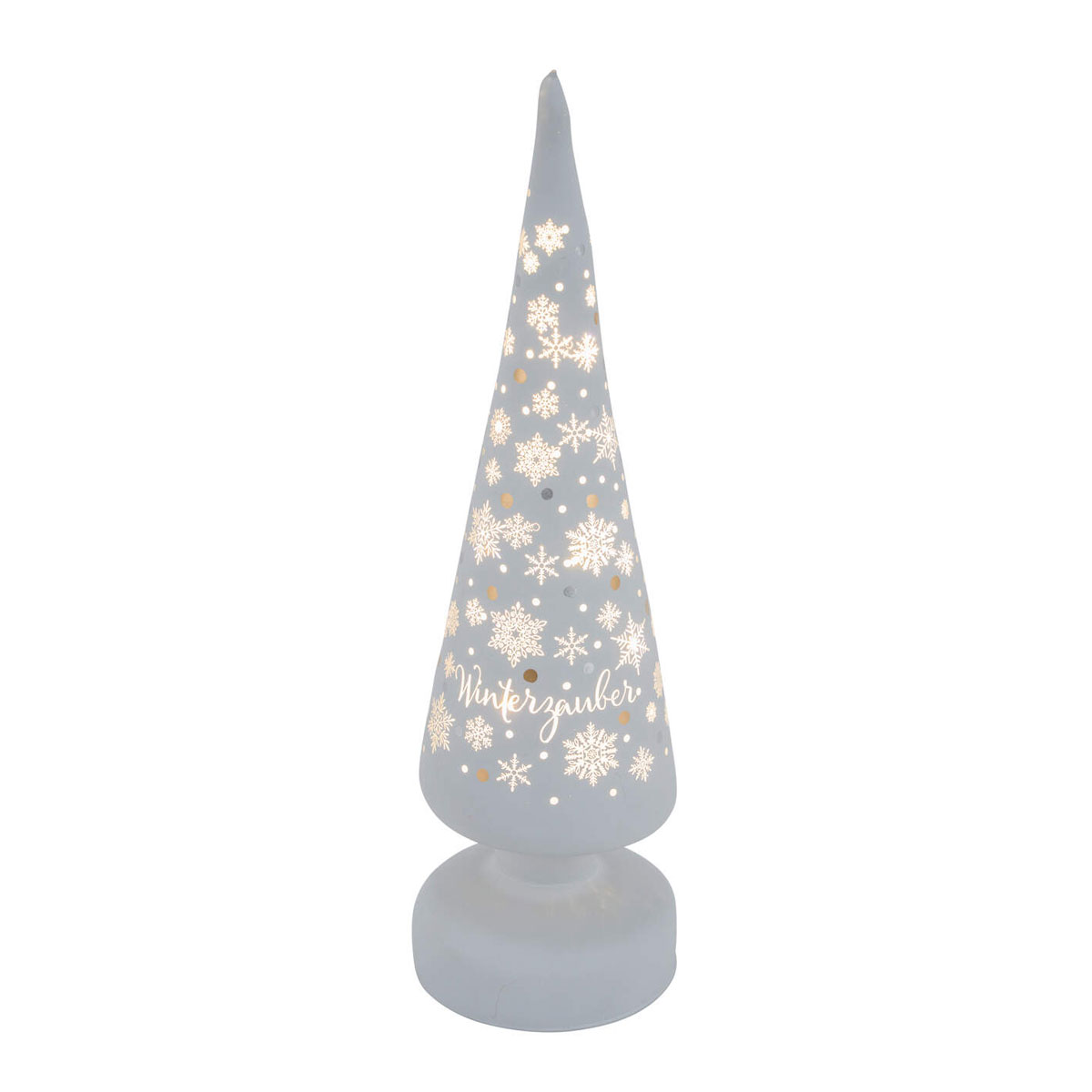 LED-Glasbaum 10LED schwarz matt 3xAA 9x30cm