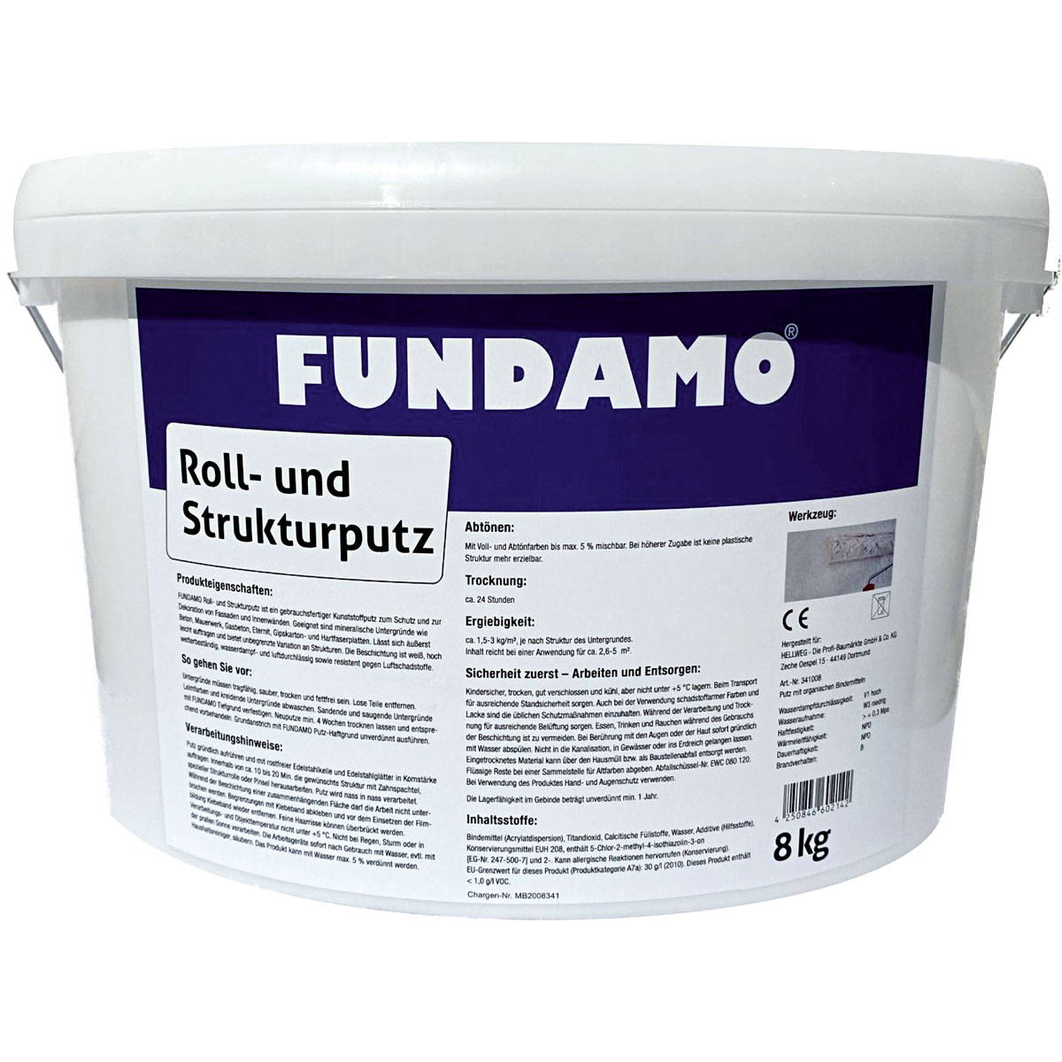 Fundamo Roll- und Strukturputz 8 kg Bild 2