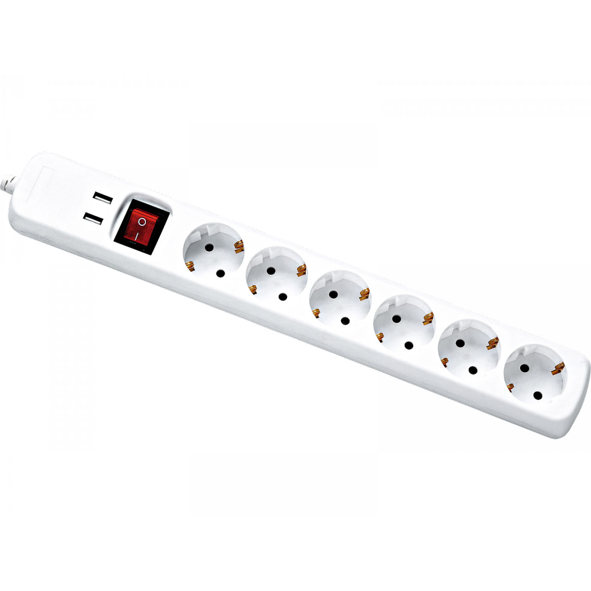 Flector Technik Steckdosenleiste 6-fach mit USB weiß