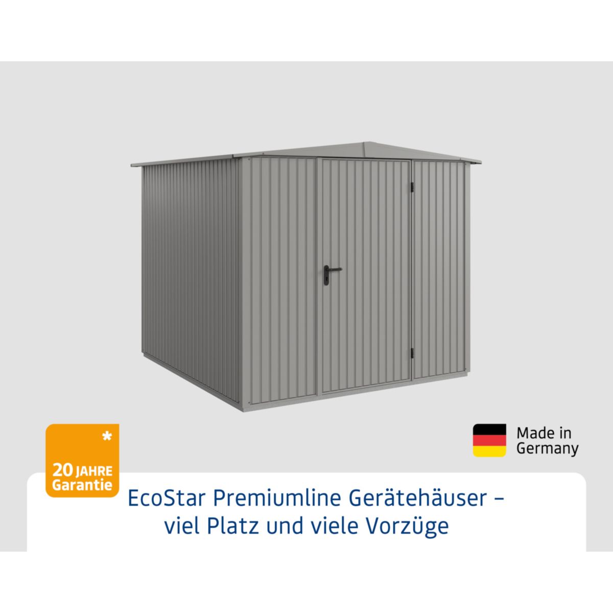 EcoStar  Gerätehaus Trend-STyp 2RAL9007 1 flg Bild 2