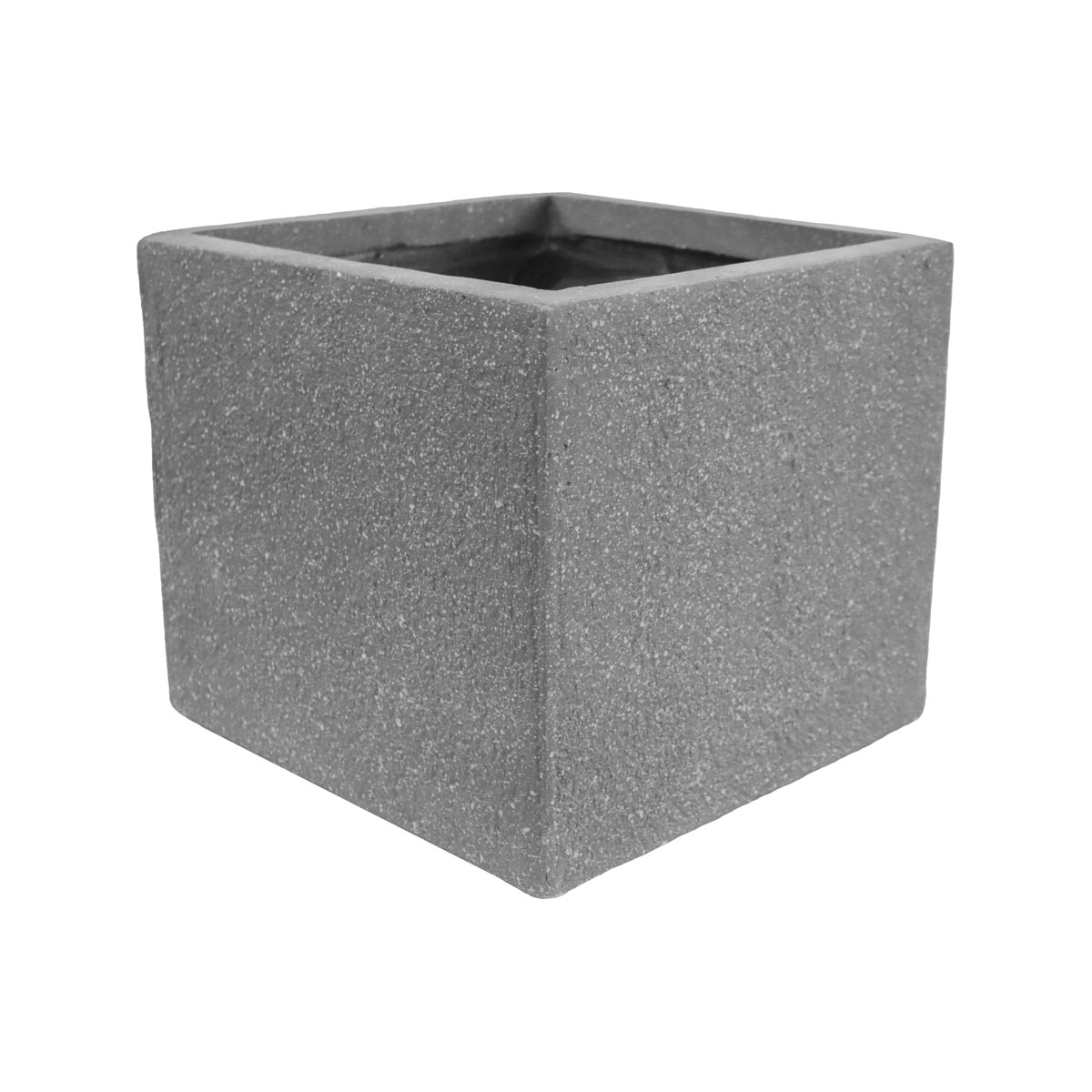 Blumenkasten Sandstone mit Ablaufloch eckig grau 35 x 32 cm