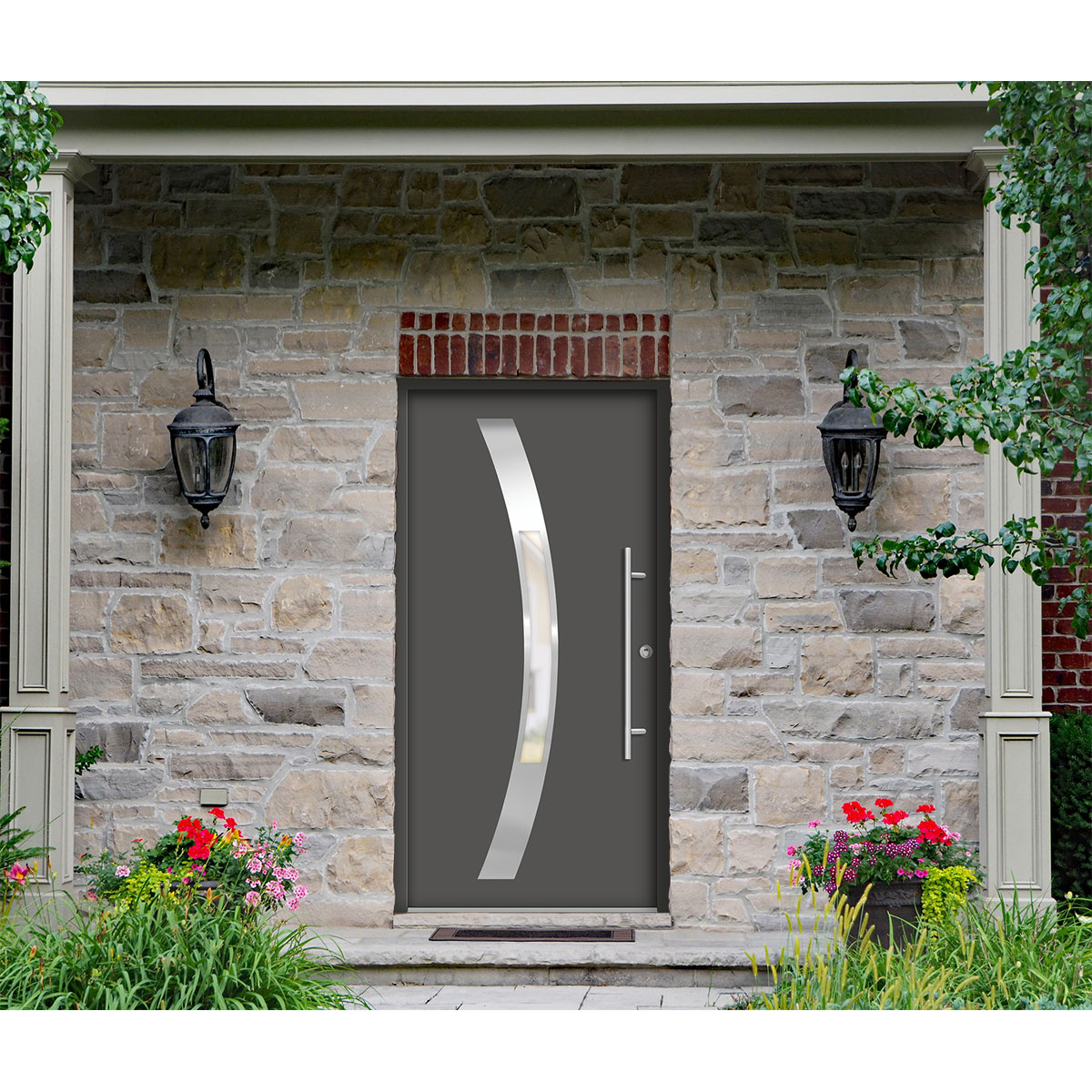 SplenDoor  Premium-Haustür Passivedoor Goeteborg RC2 energiesparend einbruchsicher anthrazit 110 x 210 cm rechts Bild 2