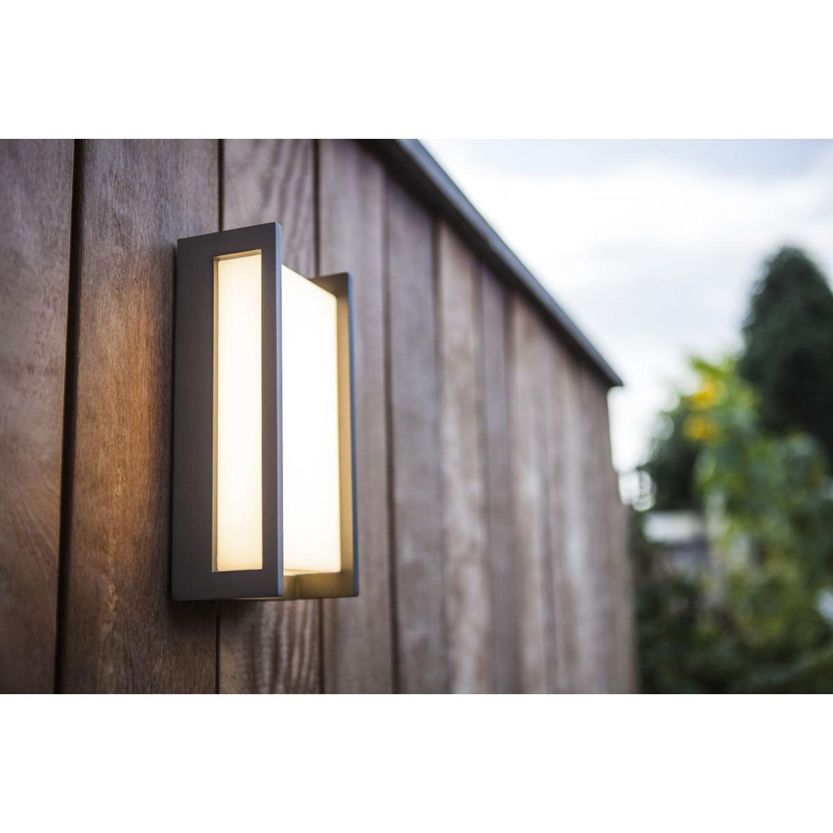 Lutec LED-Außenwandleuchte Qubo anthrazit | 228006