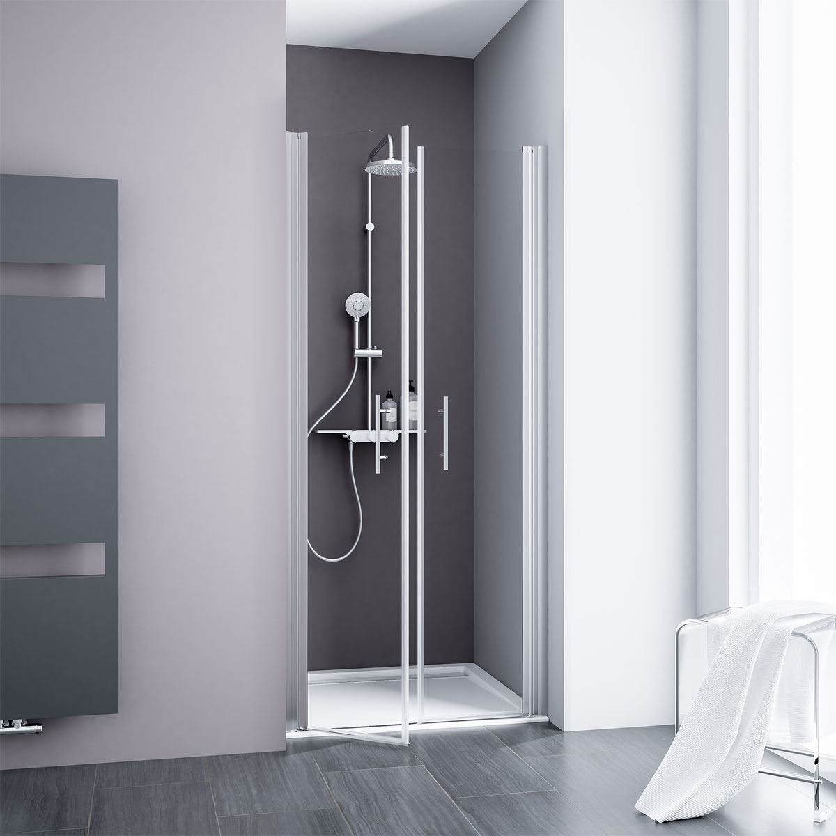 Schulte Pendeltür ExpressPlus Alexa Style 2.0 Nische 192 x 80 cm