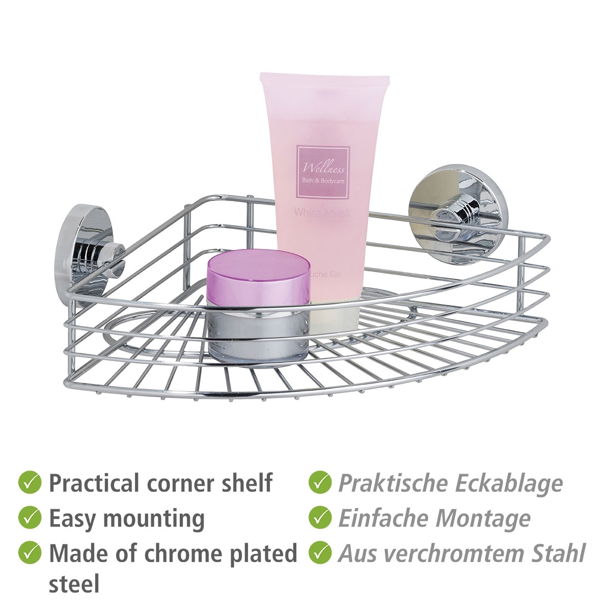 Wenko Vacuum-Loc Eckablage Bari Bild 3