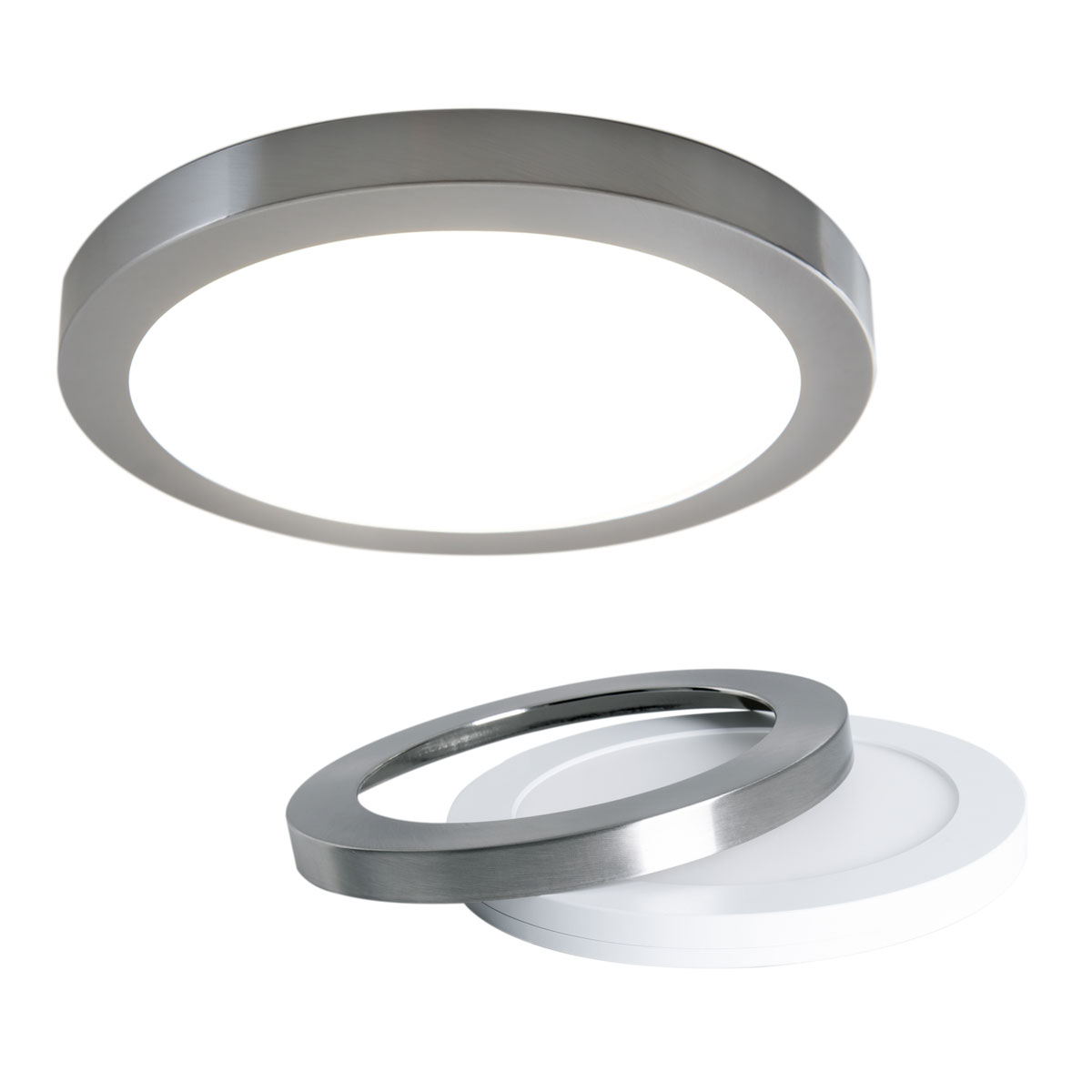 Naeve LED DL Bonus Metall/KS chromeLxBxH: 22,5x22,5x1,9cm Bild 9