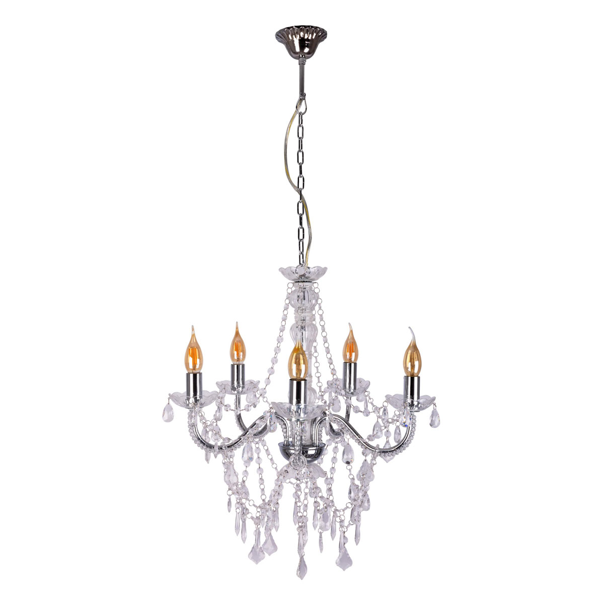 näve  Kronleuchter Cecilia silber 5er Bild 3