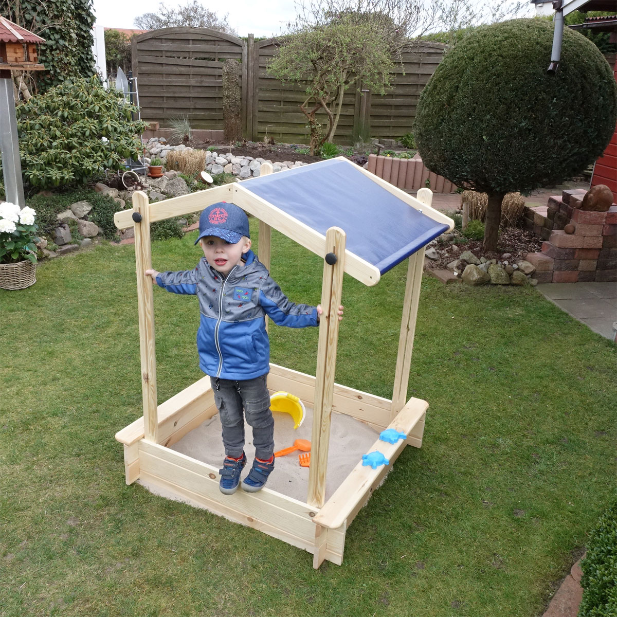 Promadino Sandkasten Peter mit Dach Bild 7