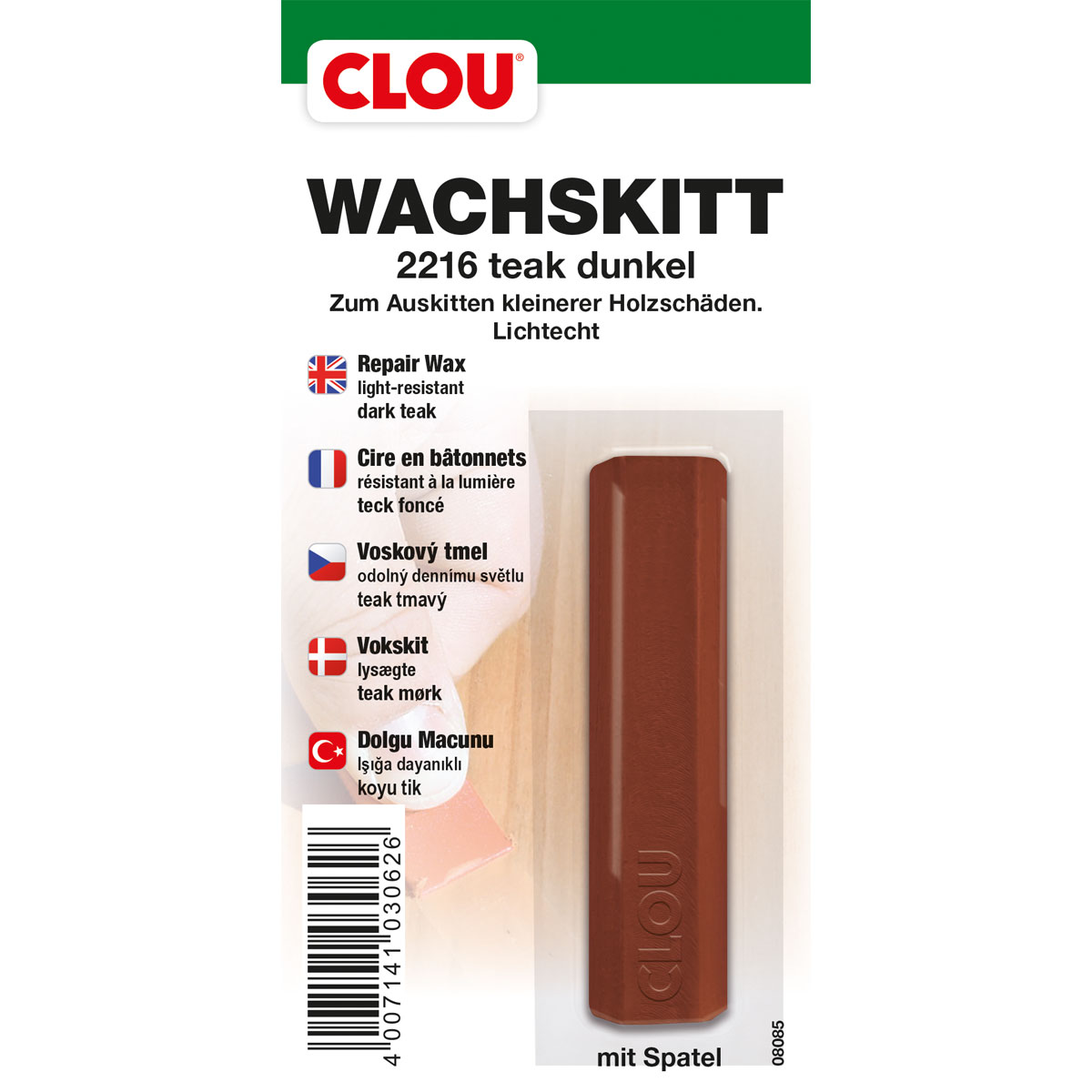 Clou Wachskitt Teak Dunkel
