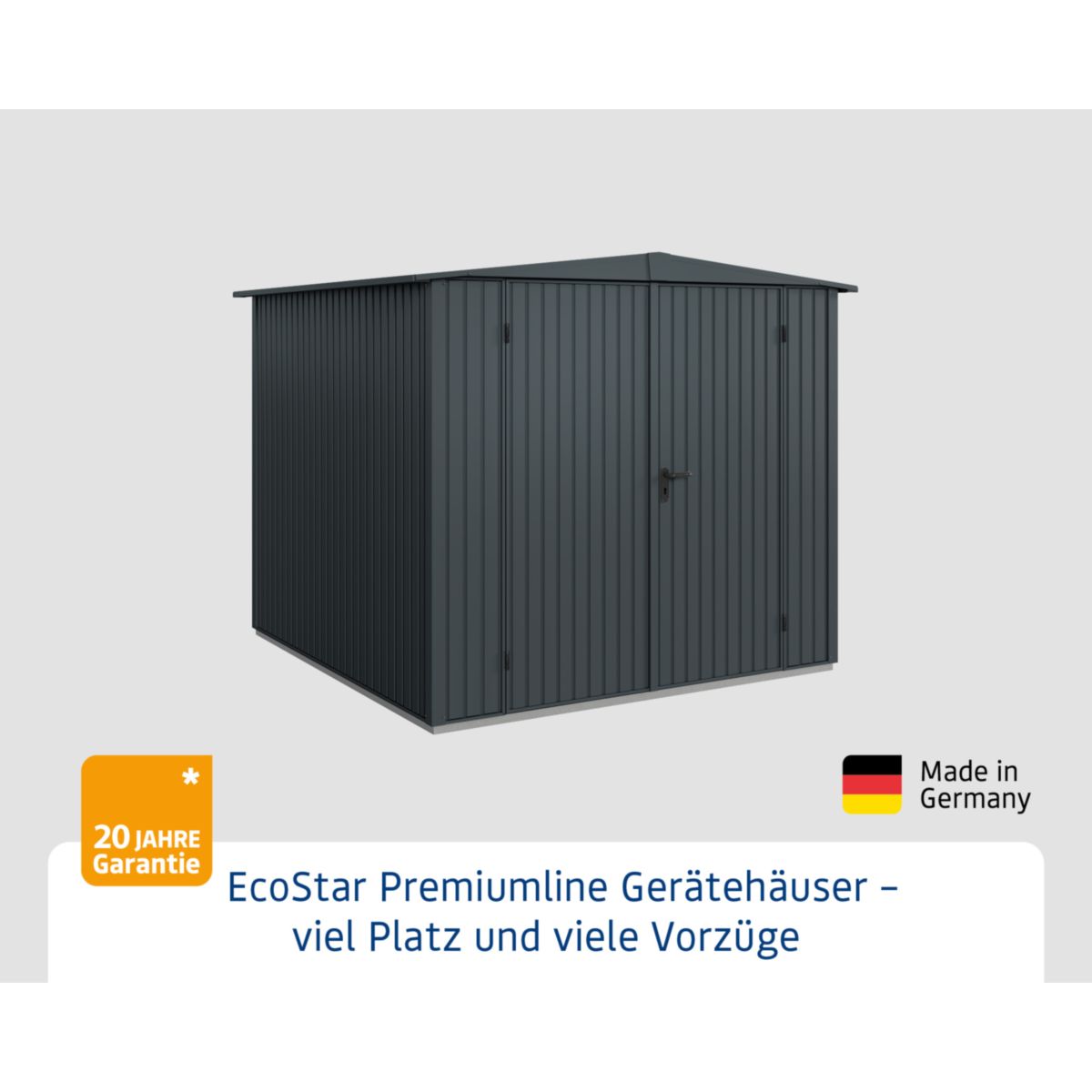 EcoStar  Gerätehaus Trend-STyp 2RAL7016 2 flg Bild 3