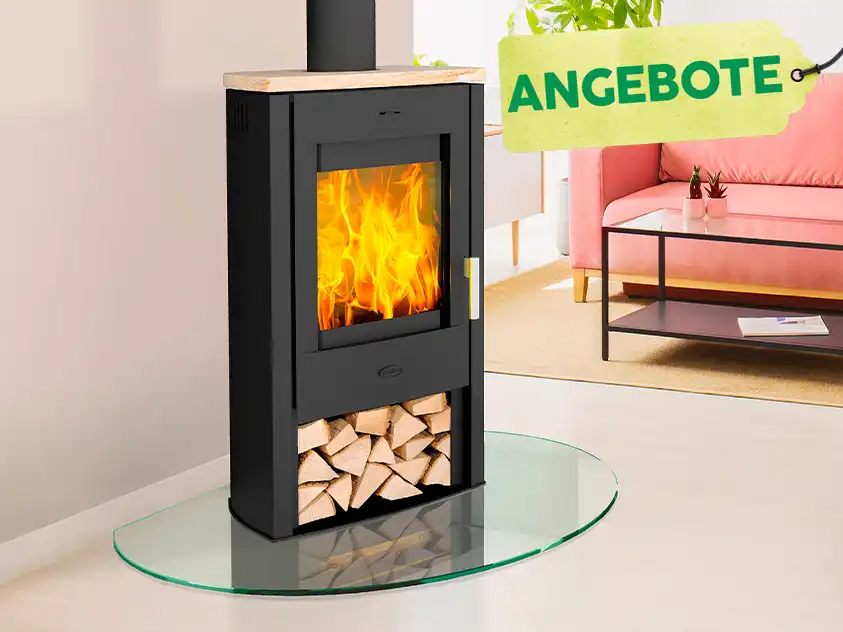Kaminofen in Wohnzimmer