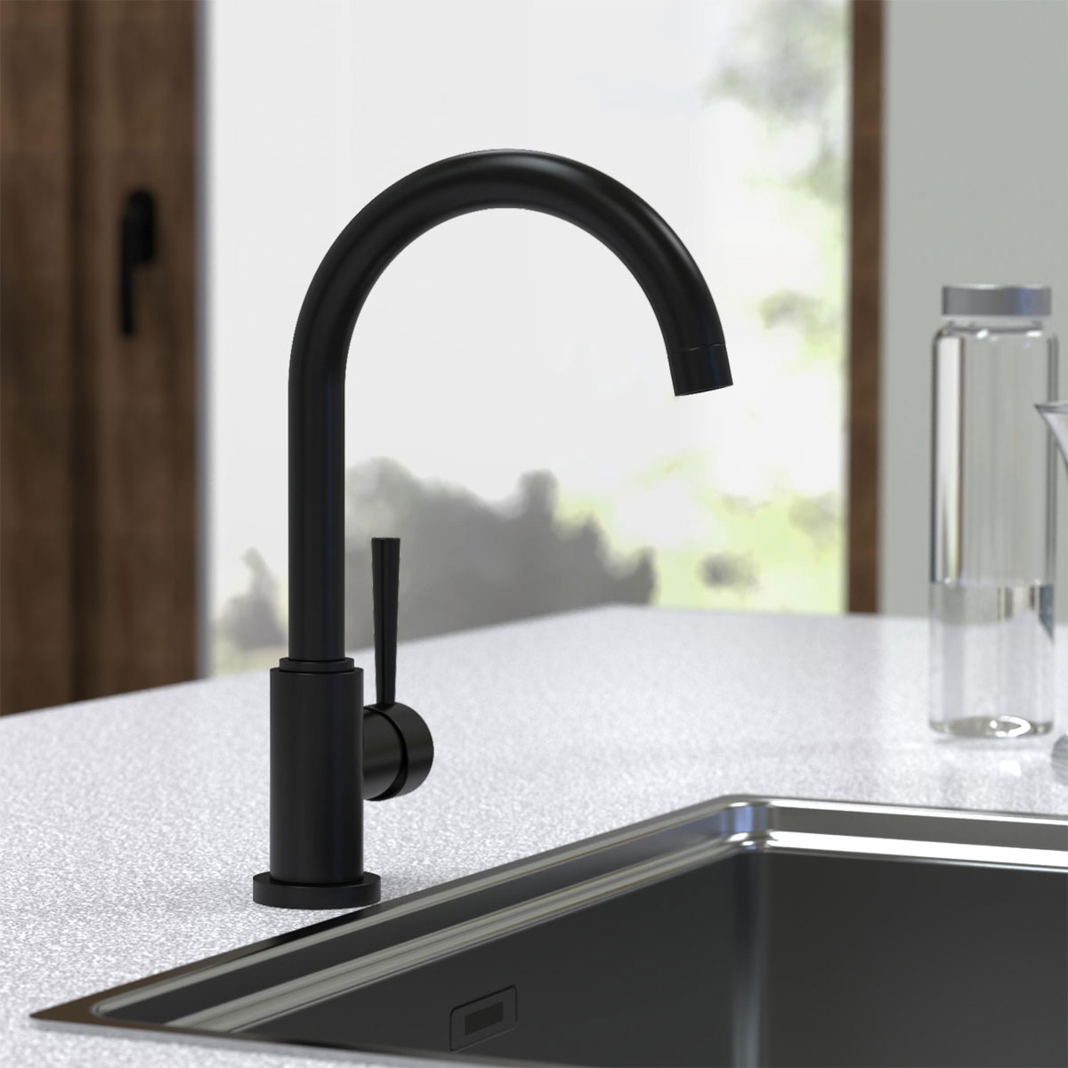 Schütte Spültischarmatur Cornwall Schwarz matt Bild 9