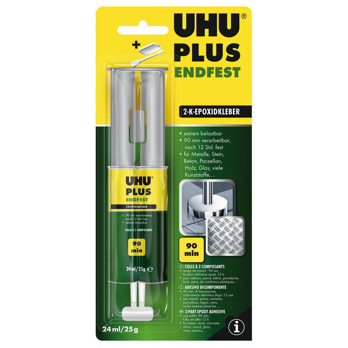 UHU Zwei-Komponenten-Klebstoff plus endfest Doppelkammerspritze 25 g