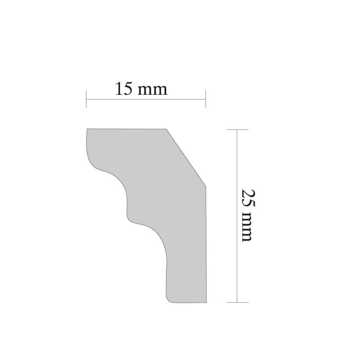 Zierprofil A 25 weiß 1 m Bild 2