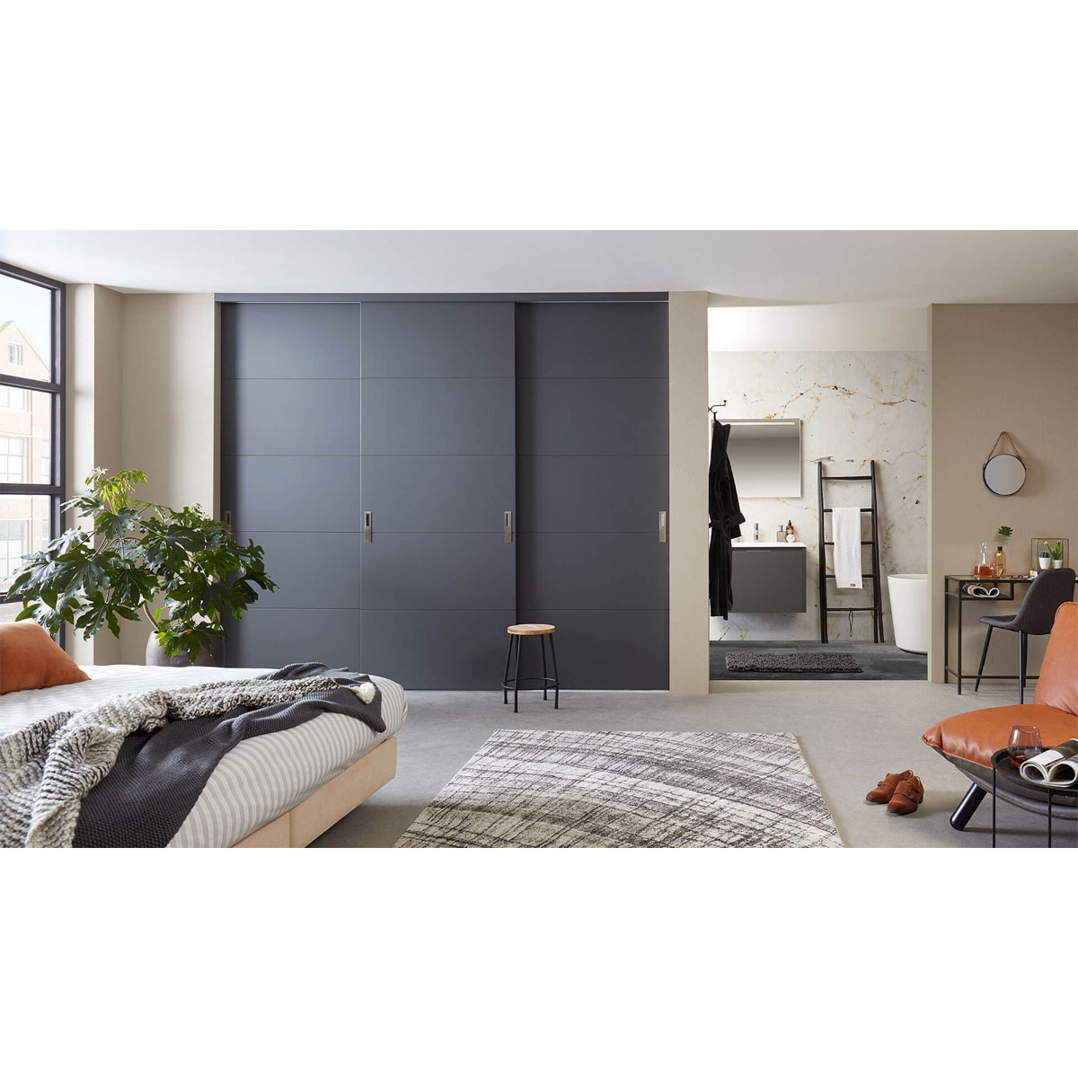 Hibitaro  Rahmenlose Nova Schiebetür auf Maß als Schrank- / Nischentür