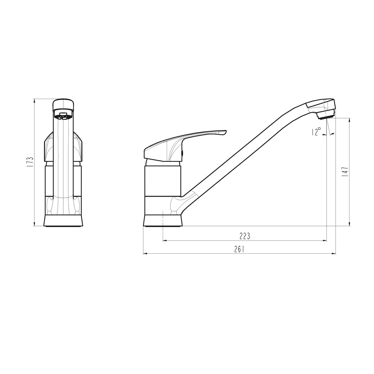 Schütte Spültischarmatur Tassoni Niederdruck schwenkbar Bild 4