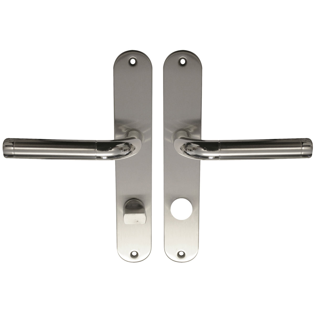 Alpertec Langschildgarnitur Lea-LS WC Edelstahl poliert/satiniert