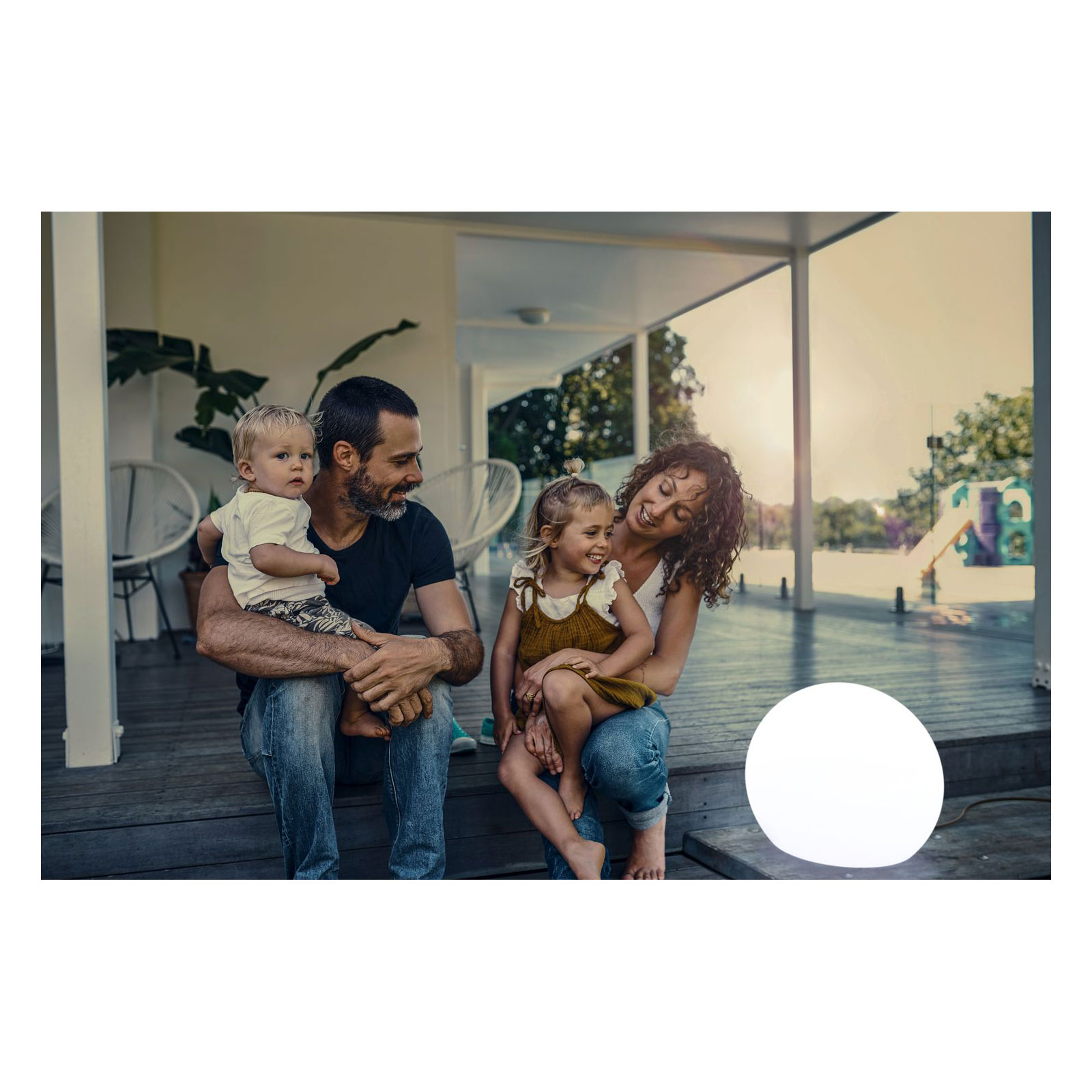 NewGarden Kugelleuchte Buly 50 Ø 50 cm wetterfest weiß Bild 5