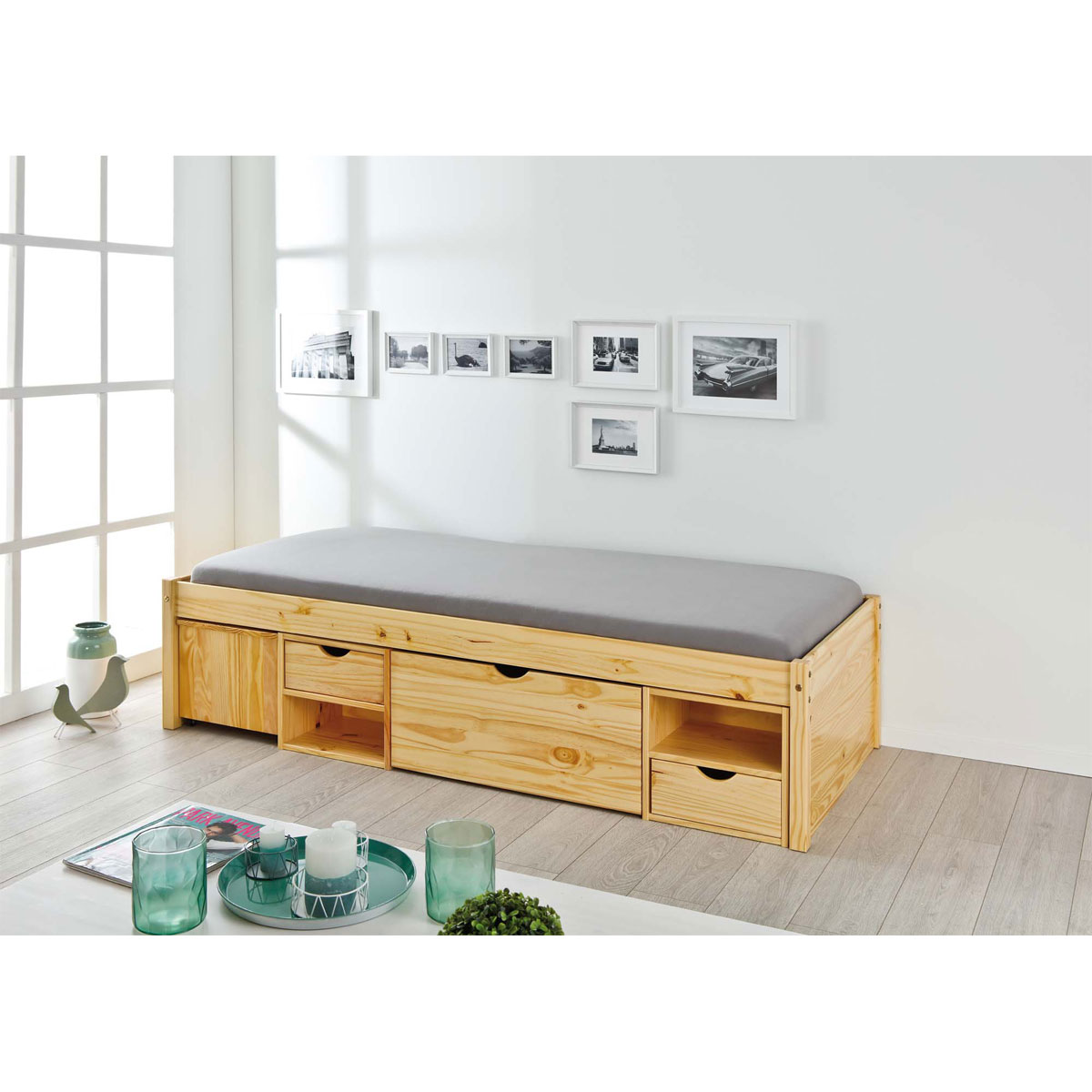 Inter Link Funktionsbett „Claas“, 90x200 cm, farblos, mit Rost Bild 3