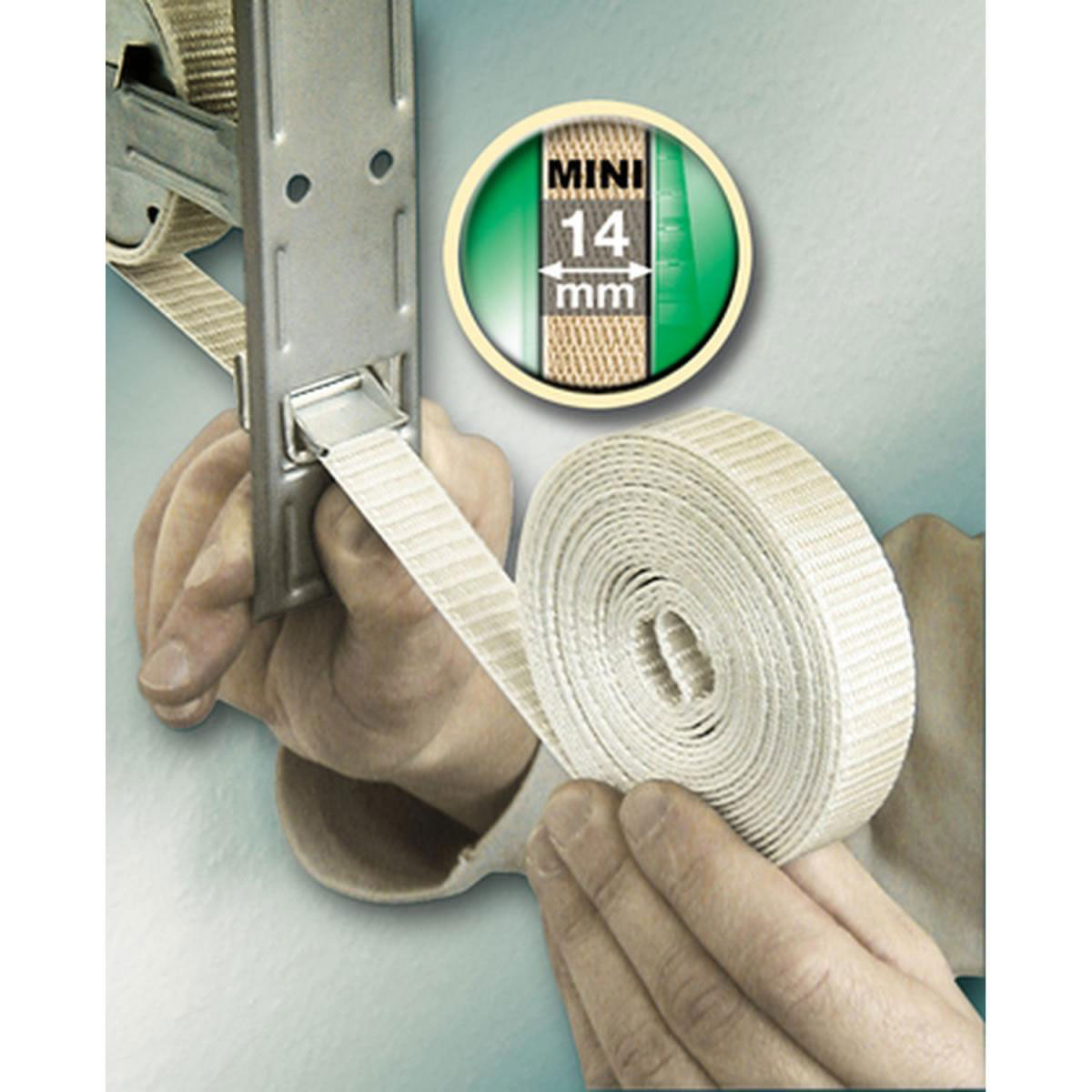 Schellenberg Gurtband Mini 14 mm / 12 m beige Bild 3