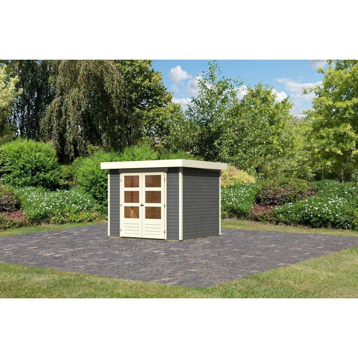 Karibu Gartenhaus Askola 3 terragrau