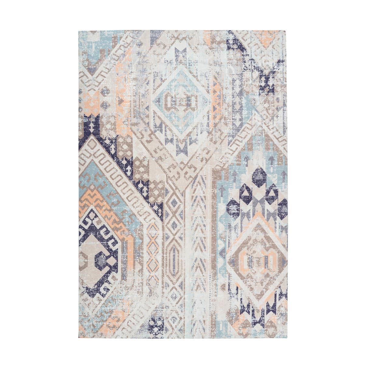 Flachflorteppich „Indiana 200“, multi/blau