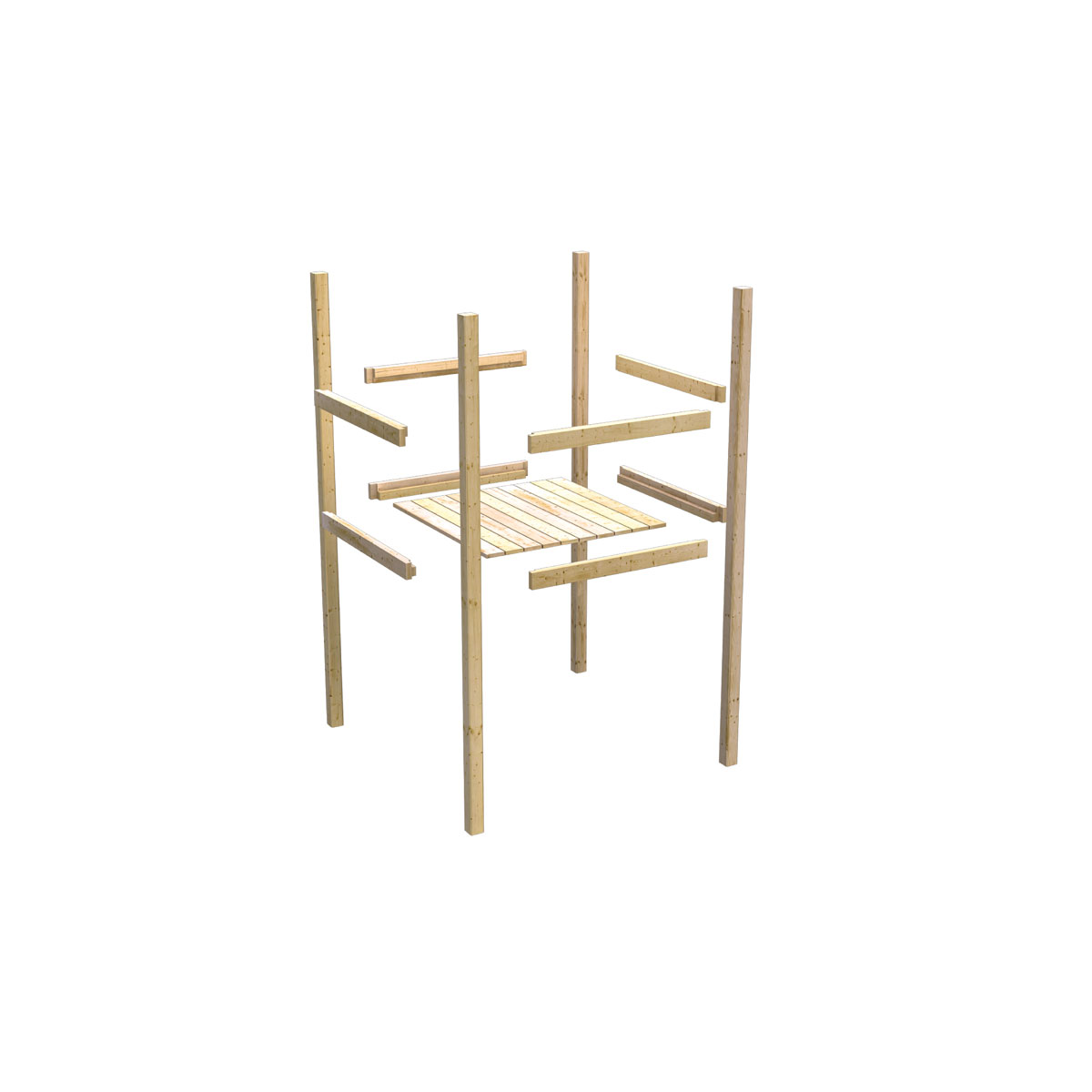 Karibu Stelzen Fidel naturbelassen ohne Rutsche Bild 6