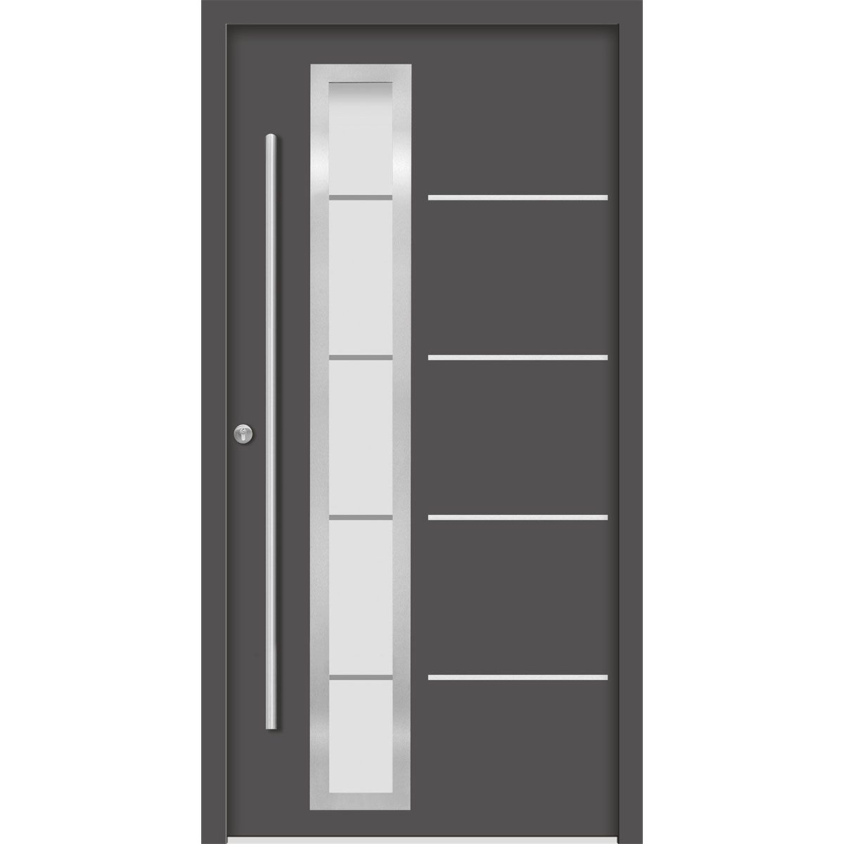 SplenDoor Premium-Haustür Passivedoor Uppsala energiesparend anthrazit 100 x 210 cm links