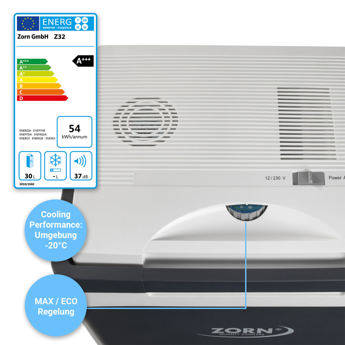 Zorn Akku-Kühlbox ZE32 30 L 12/230 V grau Bild 10