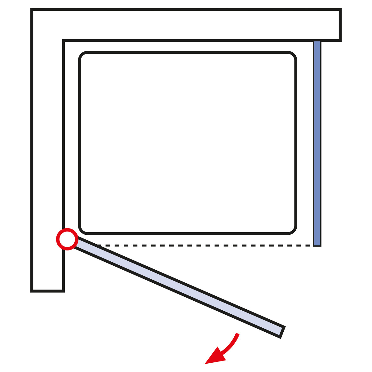 Schulte Drehtür Alexa Style 2.0 inkl Seitenwand 90 x 90 cm Bild 5