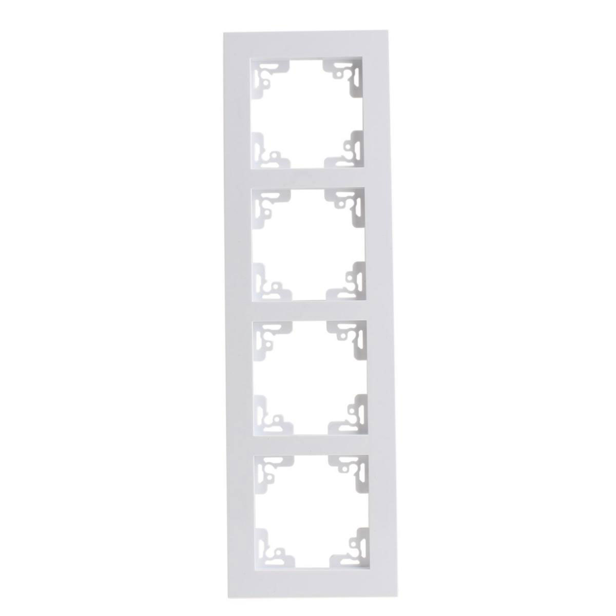 Abdeckrahmen Melbourne 702 weiß 4-fach