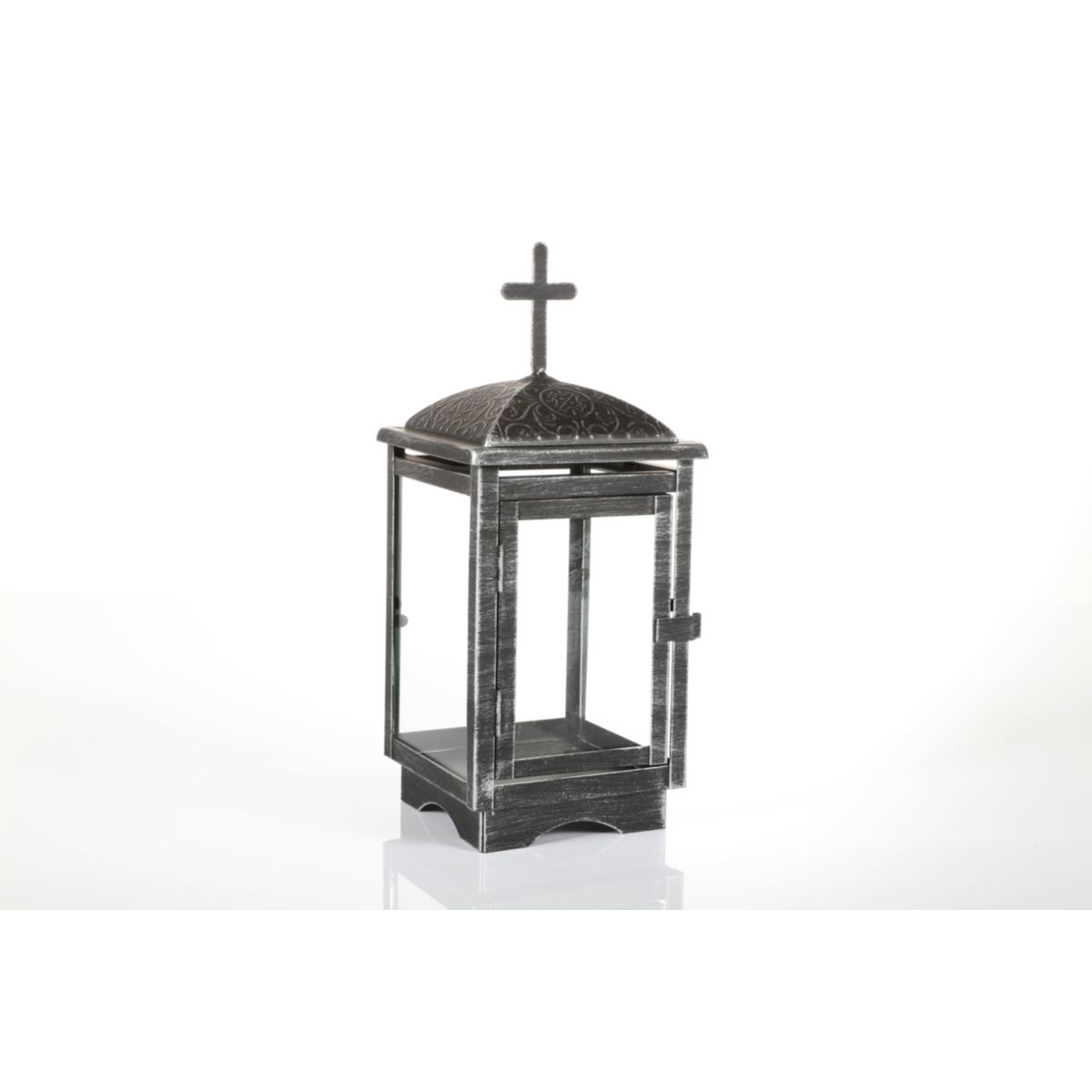 Flower Power Grablaterne RUBI schwarz Glas Metall (ohne Kerze)