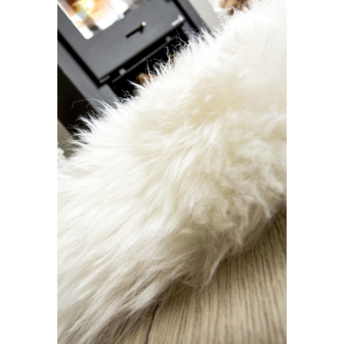 Teppich Schaffell ca 60 x 85 cm Weiß Bild 3