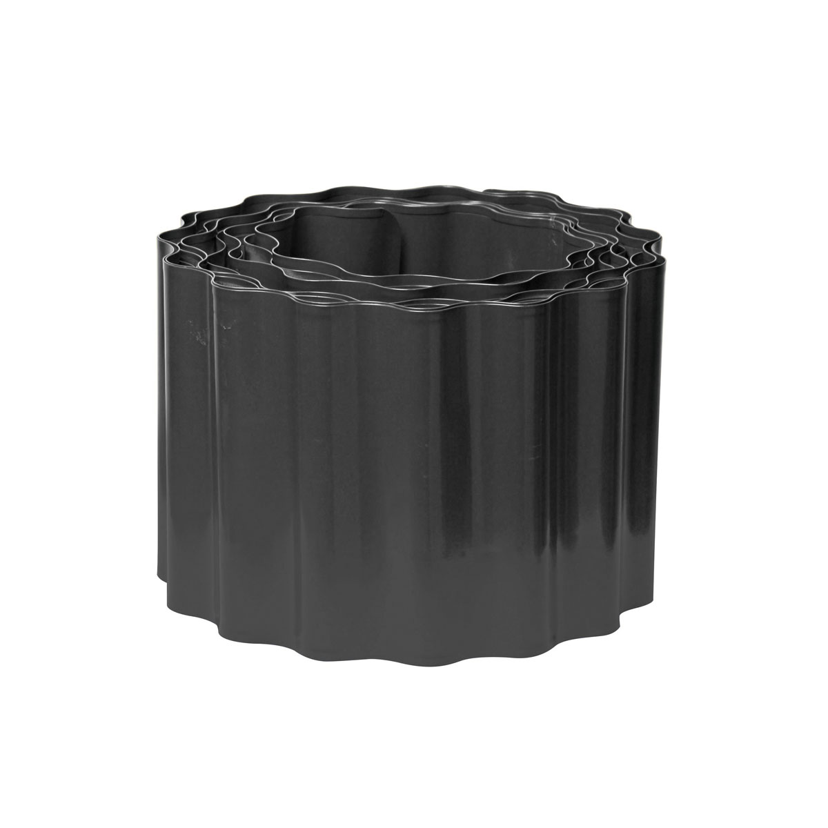 Rasenkante Welle 500 x 14 cm anthrazit