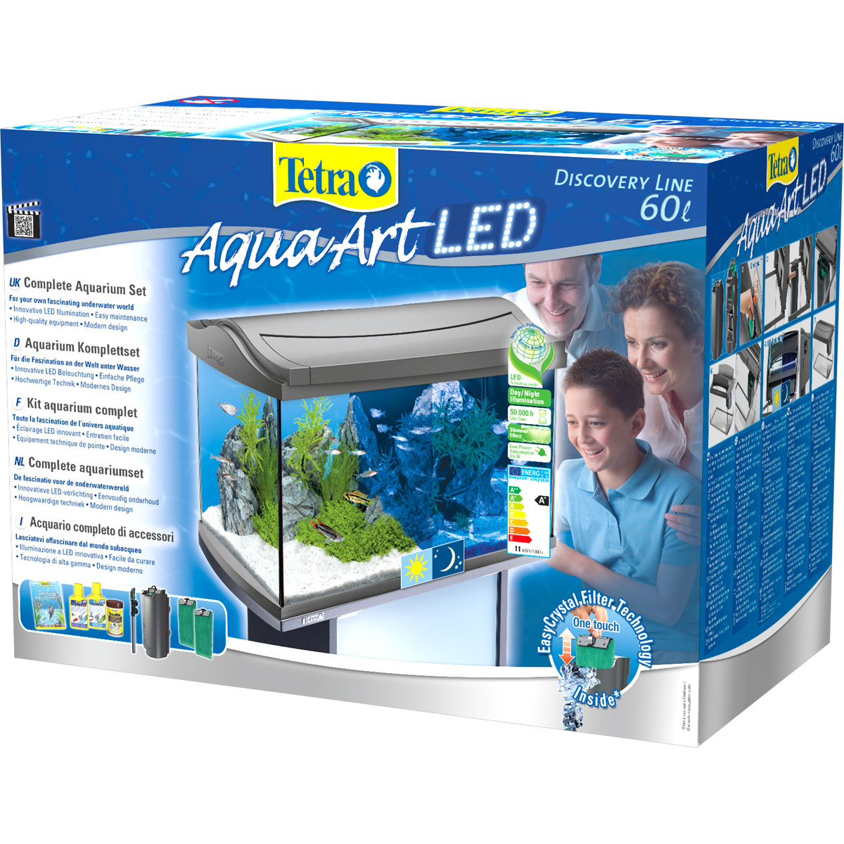 Tetra Aquarium-Komplett-Set AquaArt mit LED 60 L anthrazit