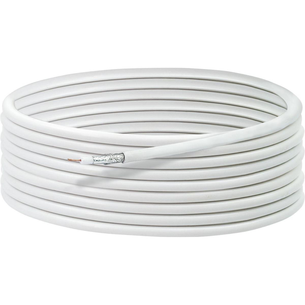 Flector Technik SAT-Koaxialkabel 90 dB weiß 100 cm