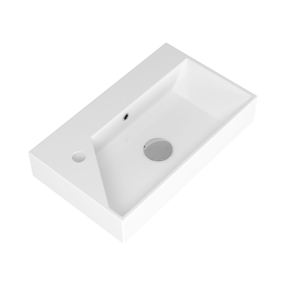 Waschbeckenunterschrank Mara, 55cm, Schwarz, 2 Türen, Soft-Close, inkl. Keramik-Becken Bild 4