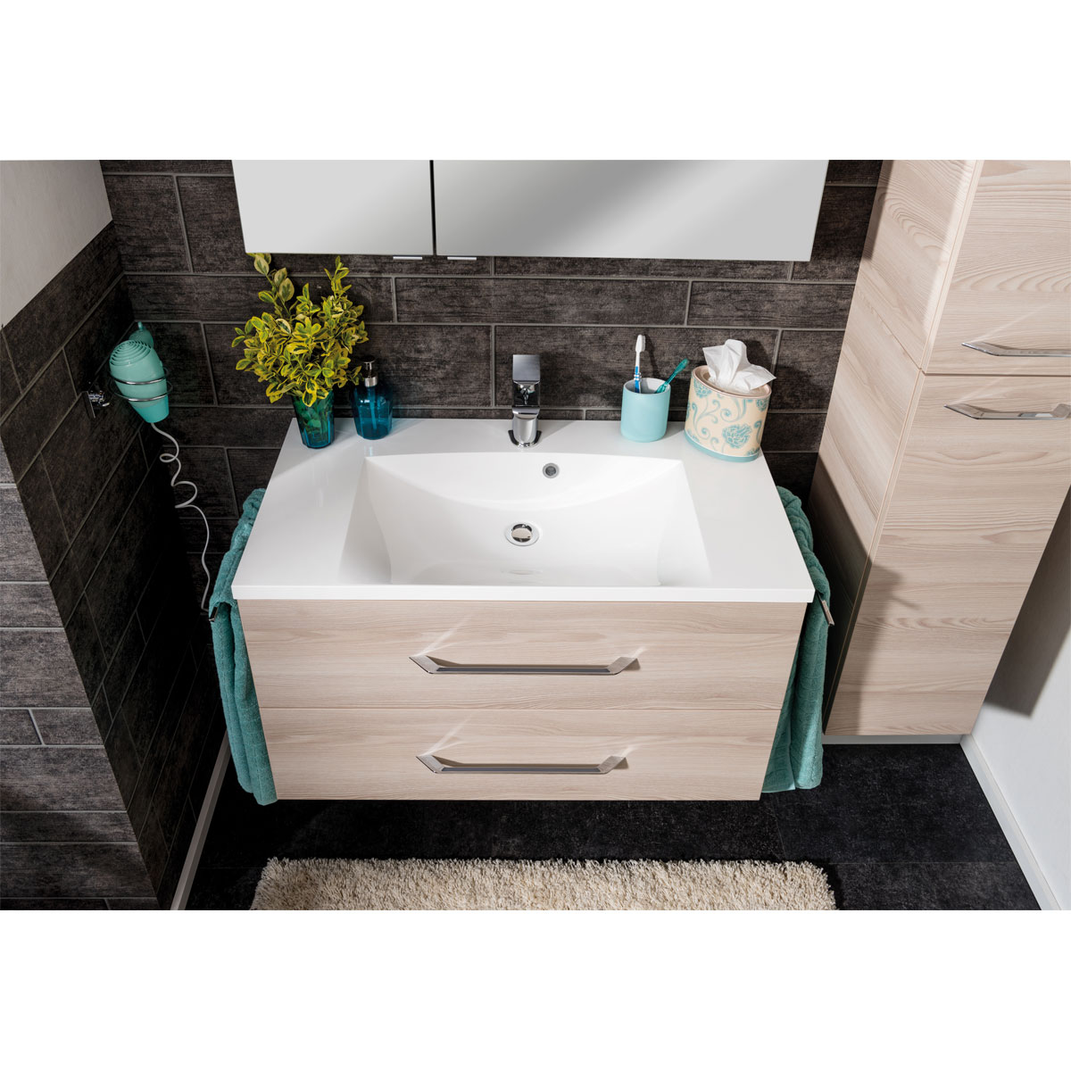 Fackelmann Waschtisch-Set B.clever 90 x 51 x 46 cm Alaska-Esche Bild 6